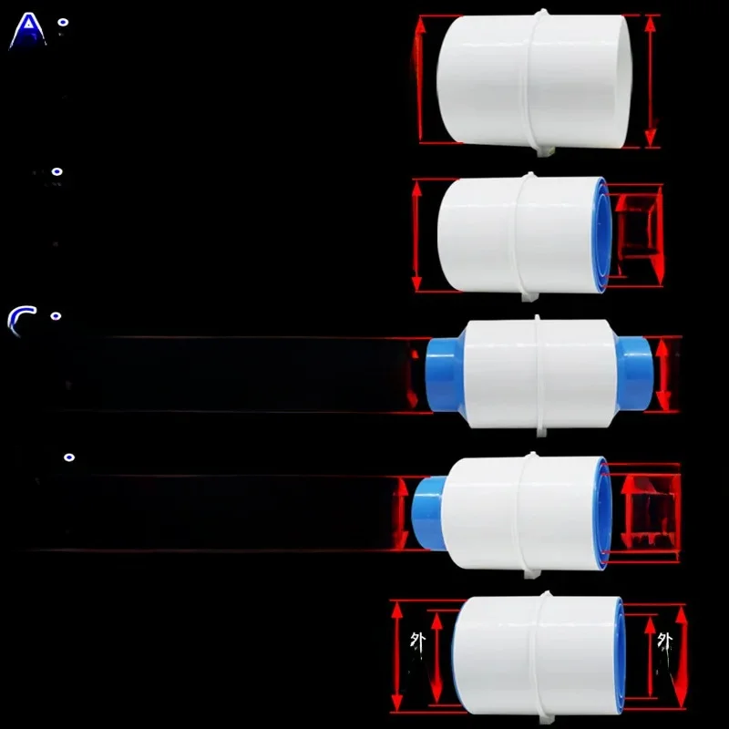 Valve de contrôle de ventilateur d'échappement en PVC, tuyau rond, amortisseur de courant arrière 75/110mm, Grille de Ventilation de conduit d'air pour salle de bains, accessoires de cuisine, 1 pièce