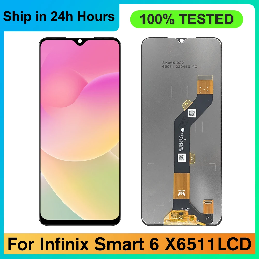 

Экран 6,6 "Smart 6, для Infinix Smart 6, сменный ЖК-экран для Infinix Smart6 X6511, ЖК-дисплей в сборе с рамкой