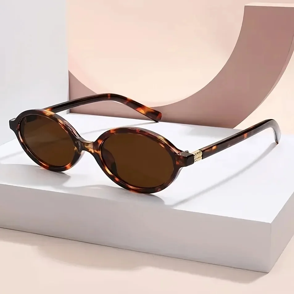 Y2K-stijl ovale damesbril klein frame modieus vintage met versierfunctie voor dames heren - afbeelding 2