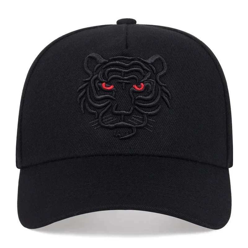 Casquettes de camionneur de loisirs unisexe Snapback chapeauxNew coton noir tigre broderie casquette de Baseball hommes femmes Hip Hop chapeau Summ