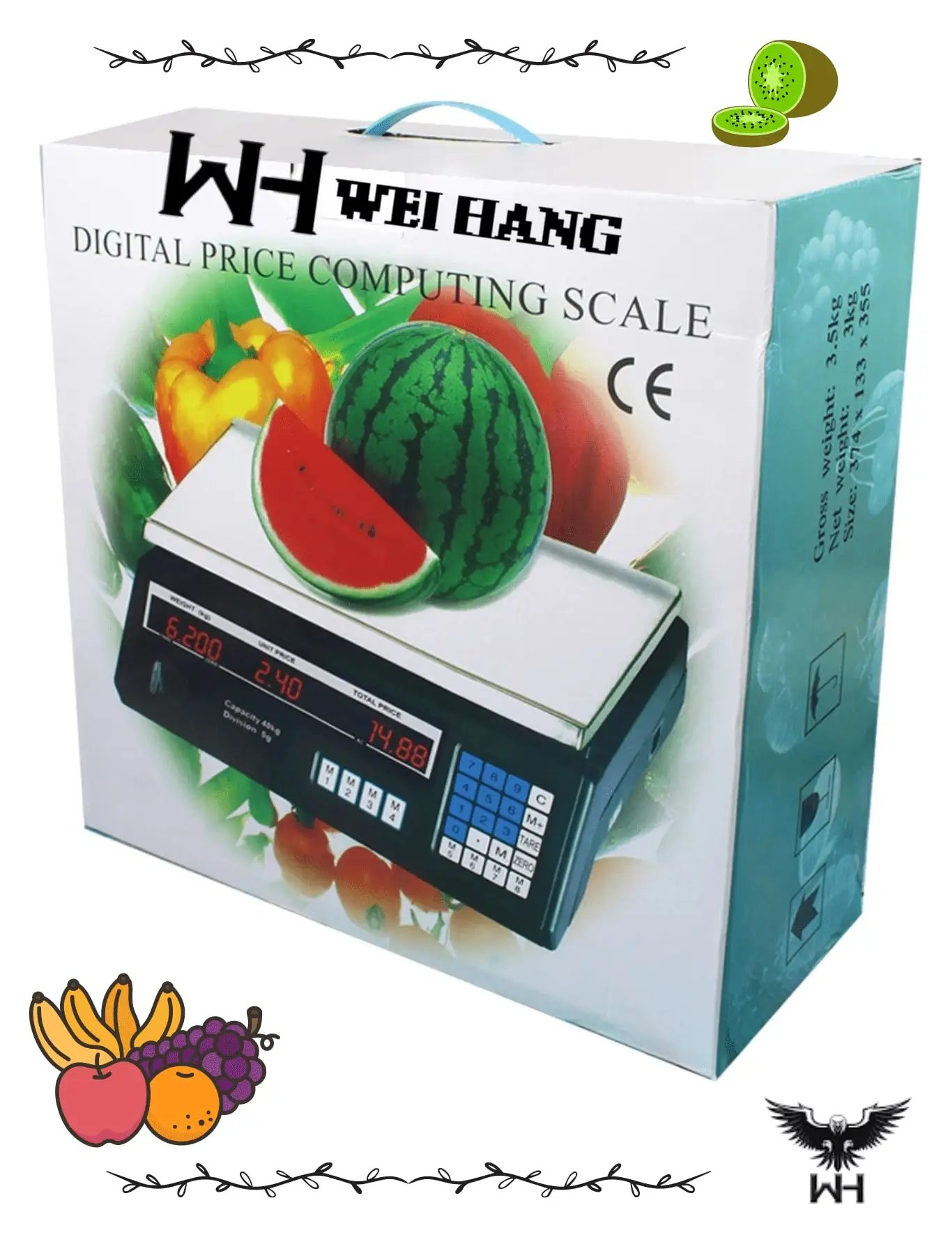 أداة قياس مقياس رقمي تجاري ، أدوات المطبخ ، 40 * #2