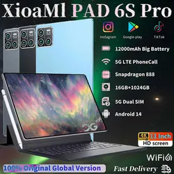 2024 versione globale originale XioaMi PDA 6S Pro Tablet Android14 Snapdragon 888 11 pollici 16GB + 1TB 12000mAh 5G Dual SIM WiFi Tables