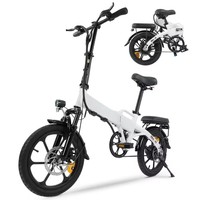 isinwheel U3 City Commuter Electric Bicycle Adult Electric Bike 25KM/H Peak 500W Motor 36V7.8Ah Battery 16\