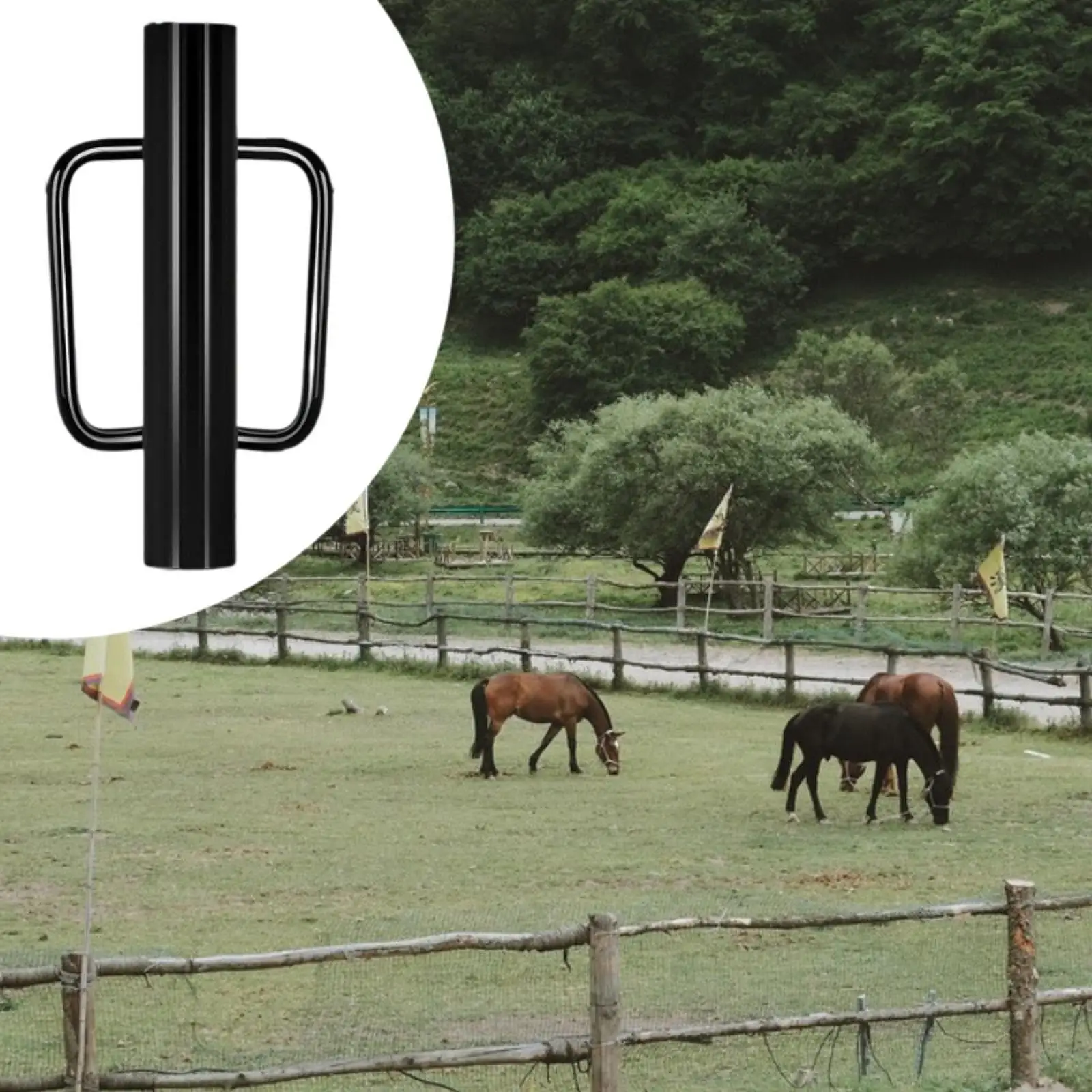 Fence Post Driver Sturdy T Post Pole Pounder Metal Practical Post Rammer Portable for Ranches Channel U Fencing Post Rammer
