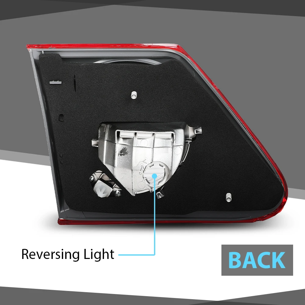 1 زوج أضواء خلفية خلفية الداخلية صالح ل 2011 2012 2013 تويوتا كورولا اليسار واليمين عدسة حمراء كروم الإسكان مقاوم للماء سنوبروف #2