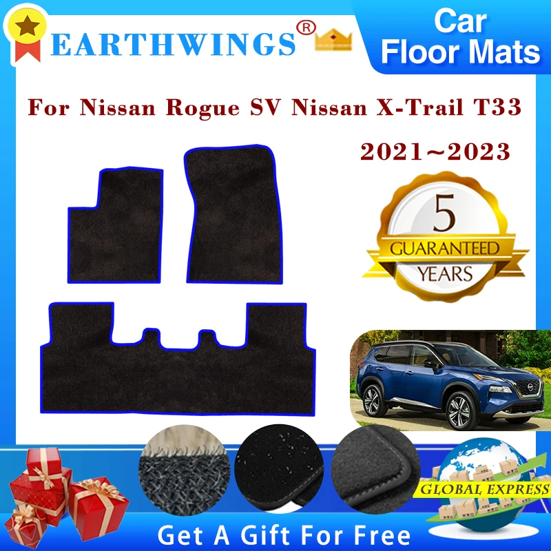 

Car Floor Mats For Nissan Rogue 2022 SV Nissan X-Trail T33 2023 Footpads Carpets Panel Anti-Slip Pad Auto Foot Pads Accessories