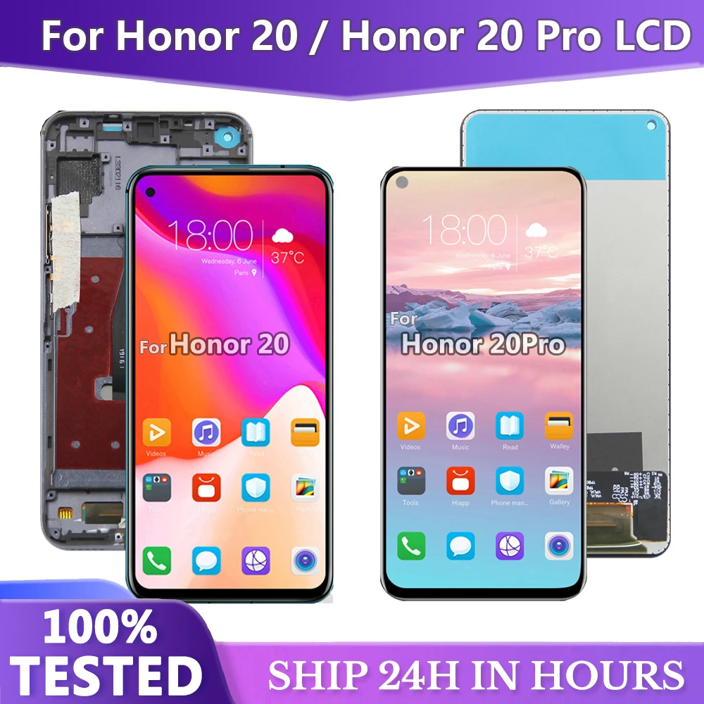 6.26\'\' For Honor 20 YAL-L21 LCD Touch Screen Digitizer Assembly Replace For Honor 20 Pro LCD Display YAL-L41 Replacement