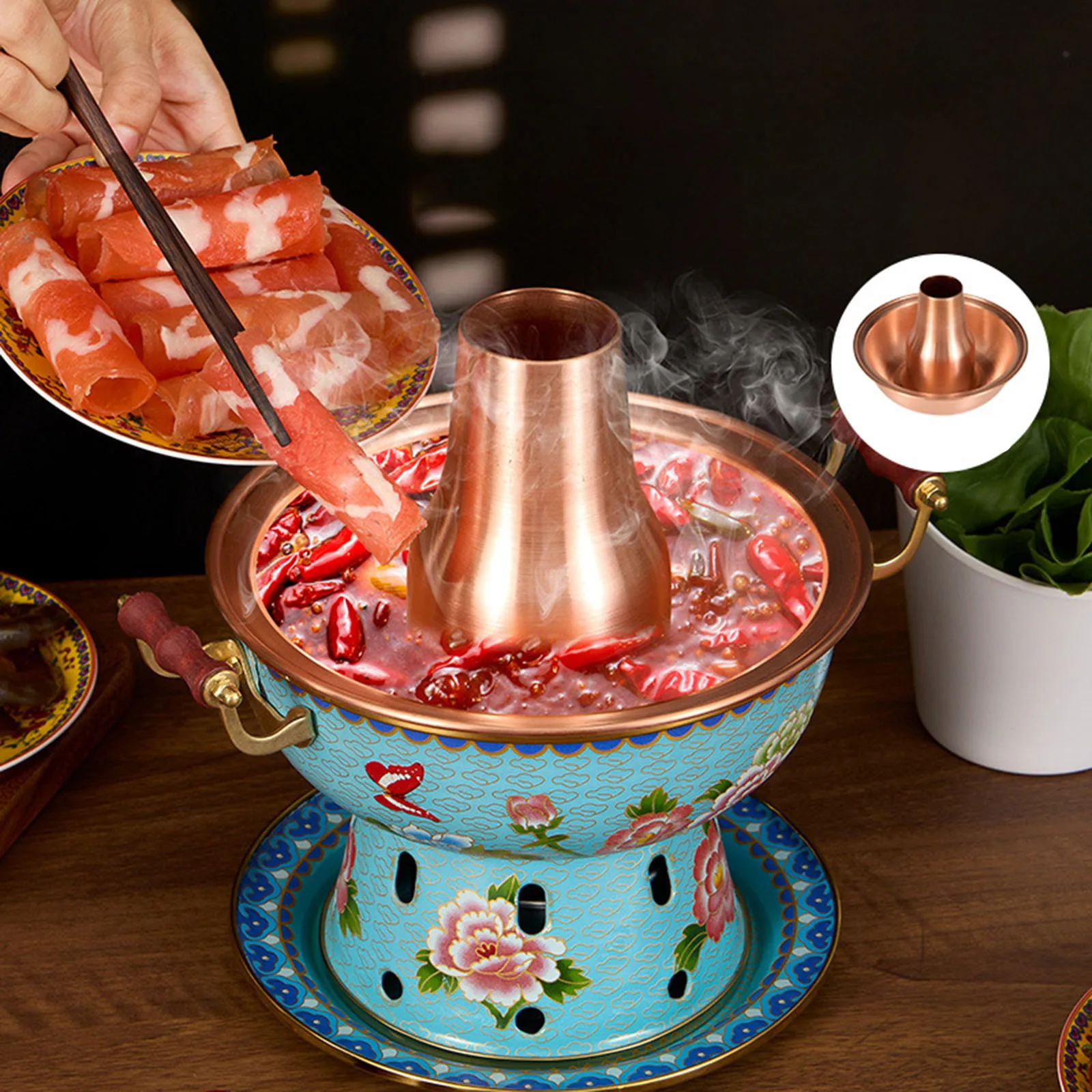 Shabu Shabu Hot Pot Shabu Pot Cookware Stainless Steel Cooking Pot Old Beijing Hot Pot Kitchen Cookware