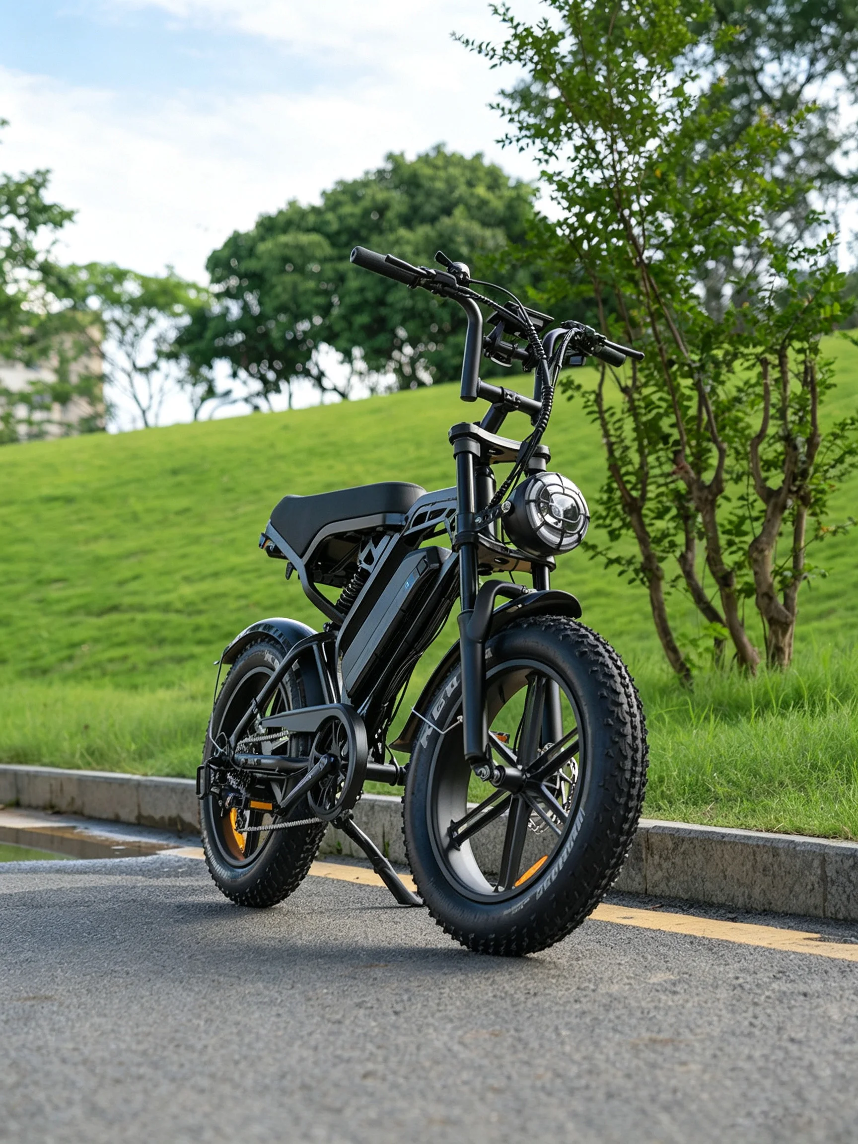 AliExpress NONE Agilithor All‑Terrain Fat Tire Electric Bike X80 Pro, Adult E‑Bicycle with Dual Seat, Removable Battery, Front Suspension for Beach Snow Mountain Urban Riding