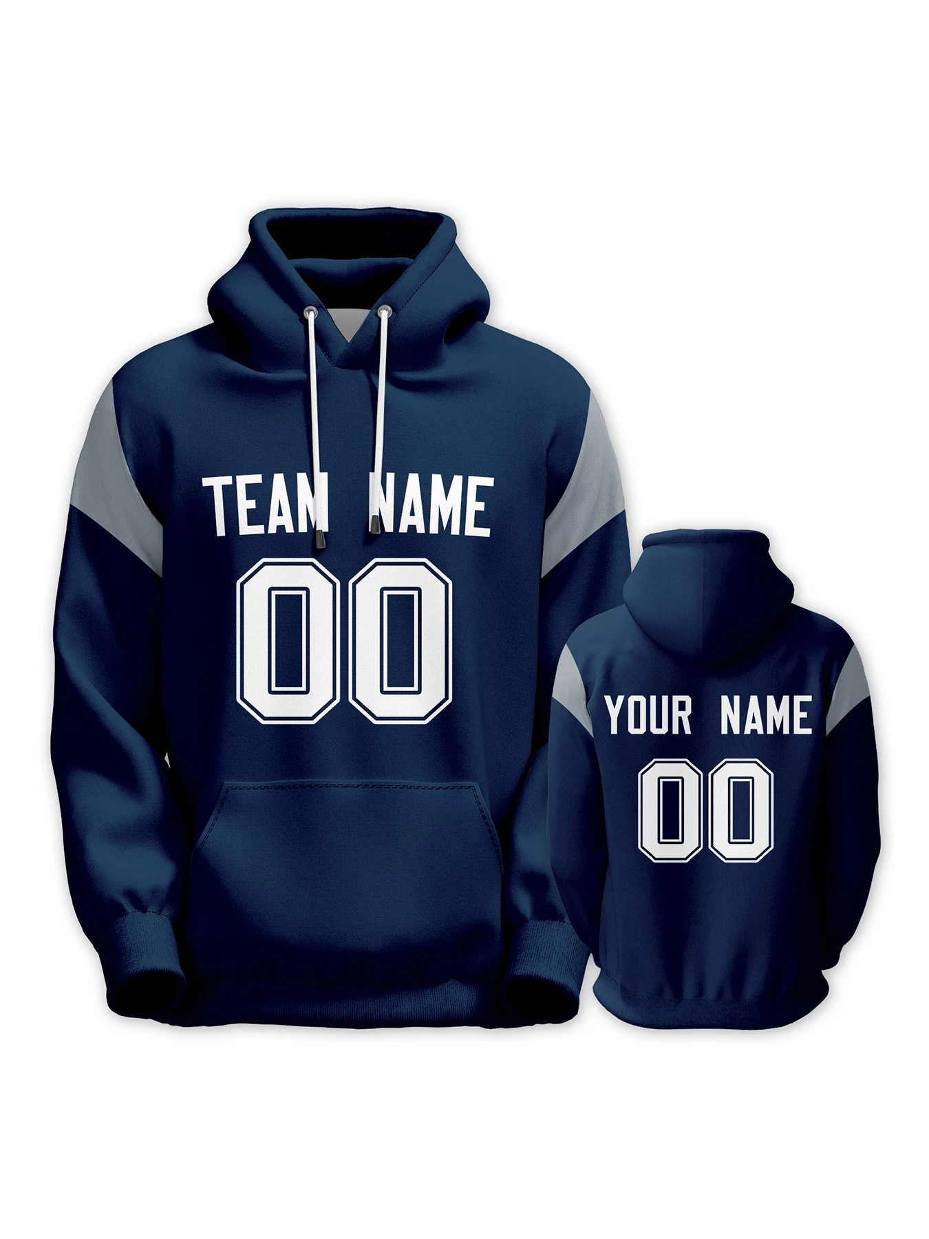 Custom Men's Hoodie for Football Team Personalized Printed Name Number Sweatshirt Game Day Pullover Gift