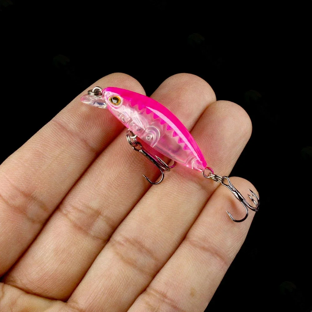 40MM 2G Mini Minnow Fishing Lures Bionic Bass Pike Slow Sinking Bait Wobbler 3D Fish eyes Hard Fishing Lure Crank Bait lures — zdjęcie 2
