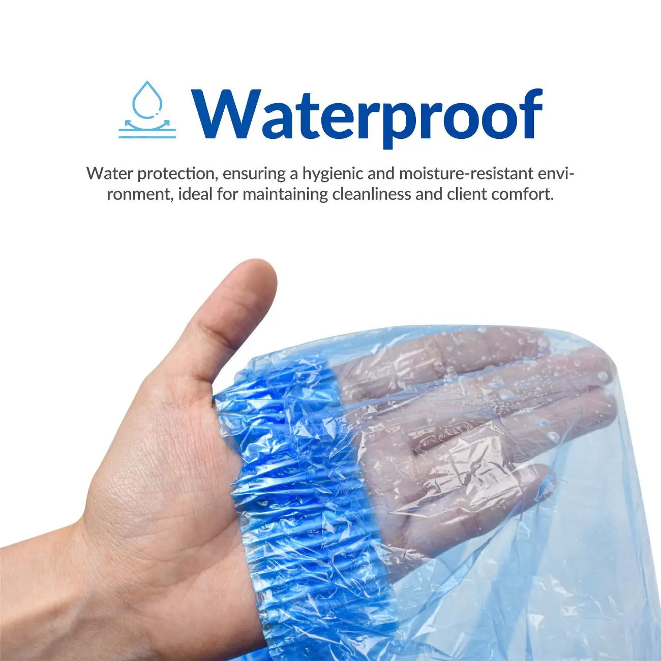 400 Stück blaue Einweg-Spa-Pediküre-Einlagen, 48 x 48 x 9,5 Mikrofon, Fußbad, Schüssel, Taschen, Kunststoff, Pediküre-Stuhl, Spa-Einlagen