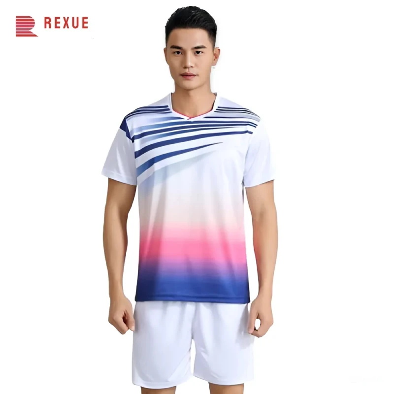 Men Tennis Ping Pong T-shirt Short Sleeve Sports Tops Quick Dry Running Crossfit Clothes 2024 Summer Badminton Volleyball Jersey