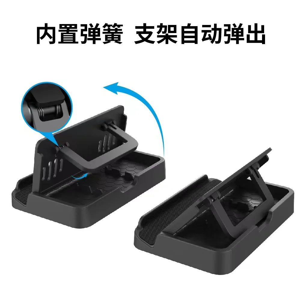 For Steam Deck Gamepad Adjustable Base Holder with 6 Stickers Non-slip Cooling Holes Smiley Bracket Game Controller Accessories