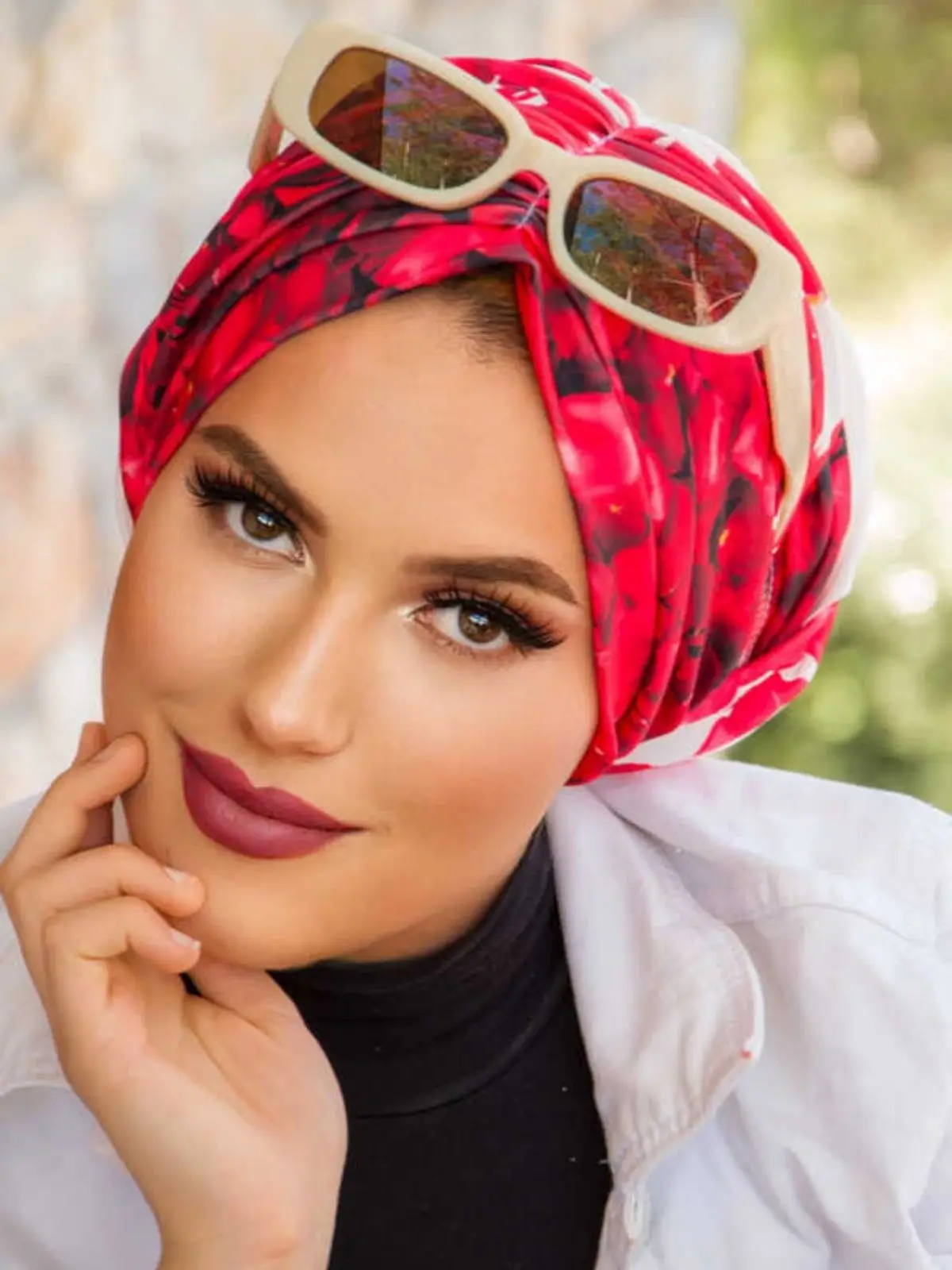 

Shirred Twill Bonnets, Buy 3 Pay 2, Patterned Bonnet Muslim Fashion Shawl Casual Bonnet Summer Clothing Muslim Woman