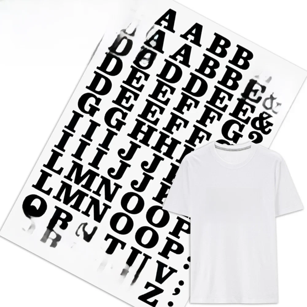26 lettres patchs impression par transfert thermique pour vêtement Alphabet fer sur Appliques vêtements T-Shirt chapeau jean veste décoration