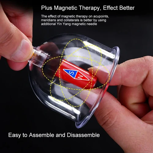 Imagen 2 del producto Juego de terapia de ventosas, ventosas al vacío, masaje, medicina china, tarros de fisioterapia anticelulíticos para masajeador corporal