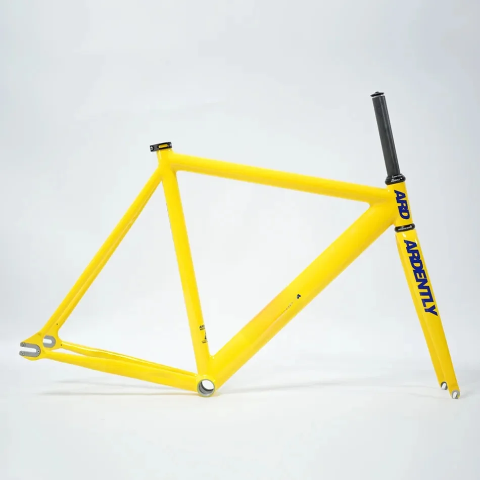 AliExpress Ardently Arena Pista Frameset 700C Aluminum Fixed Gear Frame Carbon Fork Track Fixie Bike 53/55/58CM Single Speed Bicycle Parts