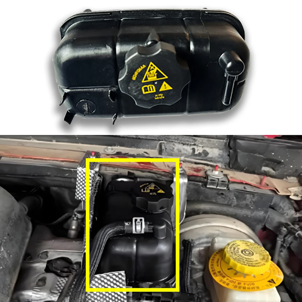 Engine Coolant Reservoir Auxiliary Kettle,Antifreeze Water Bottle Overflow Tank Plug Connector,forJeep JL forWrangler 2018+ 2.0L