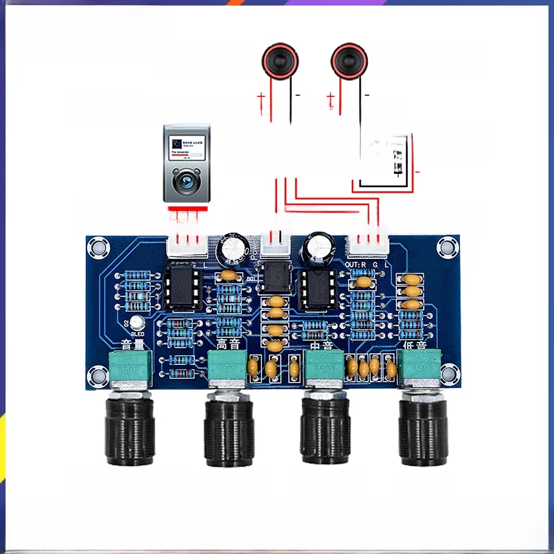 XH-A901 NE5532 Tone Board przedwzmacniacz przedwzmacniacz z regulacją głośności tonów wysokich bas przedwzmacniacz kontroler tonu do płyty wzmacniacza — zdjęcie 2