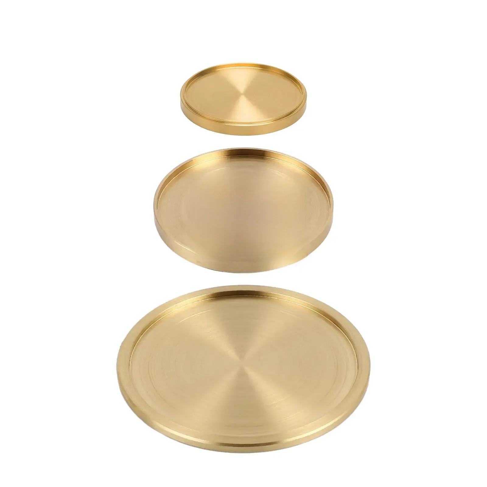 Metal Messing Coaster Koperen Ronde Beker Warmte-Isolatie Coaster Voor Thuis Tellers Keuken Theekop Matten Rond Antislip Koperen Decor - afbeelding 2