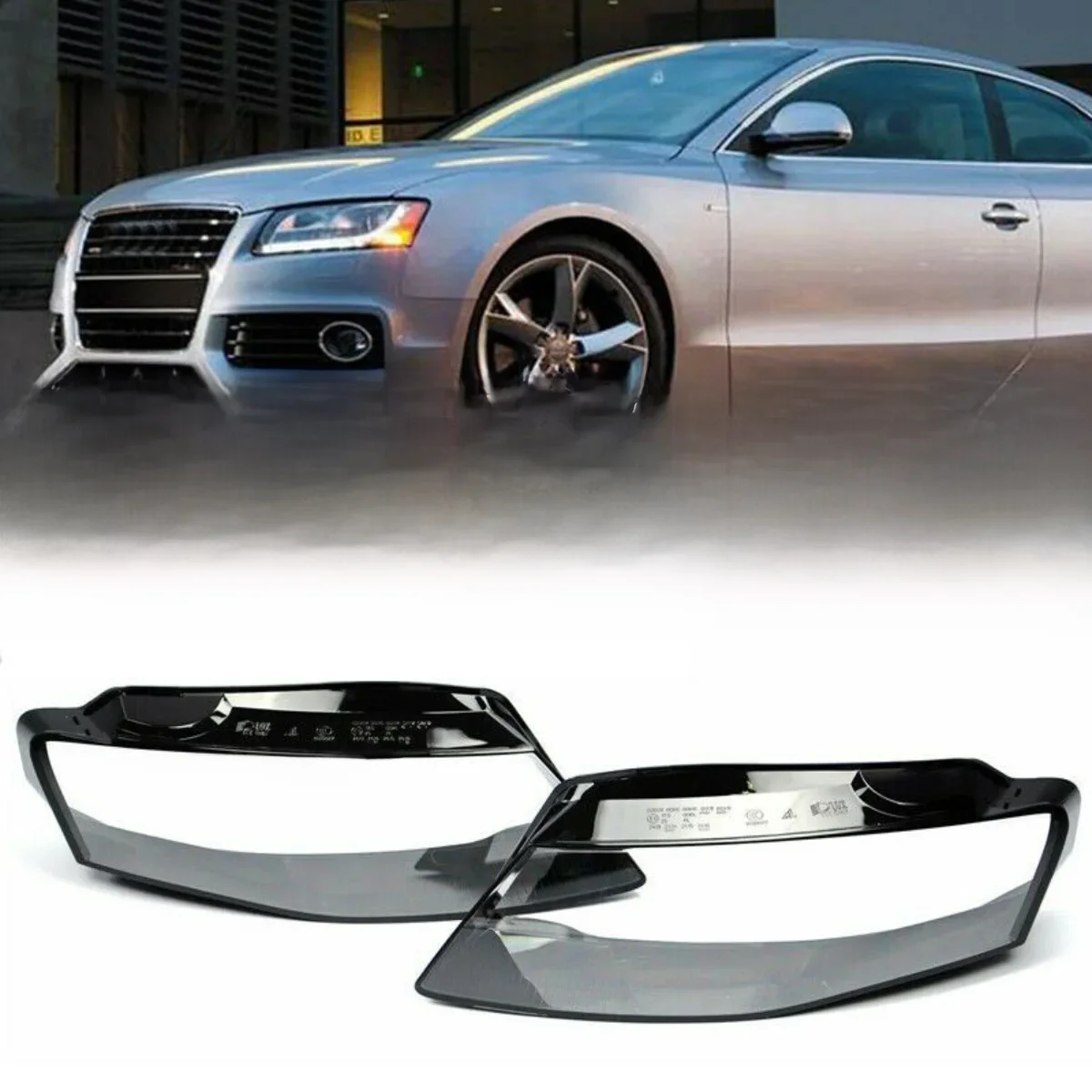 Osłona lewego/prawego przedniego reflektora samochodowego do Audi A4 A4L B8 2009 2010 2011 2012 Przezroczysty klosz przezroczysty reflektor Osłona reflektora — zdjęcie 2