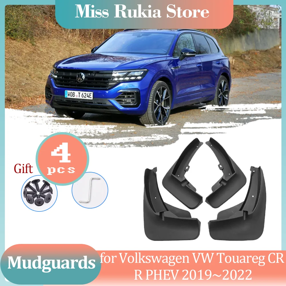 

Брызговики для Volkswagen VW Touareg CR R PHEV 2019~2022, брызговики, расширители крыльев, спойлеры, защитные щитки для колес, аксессуары