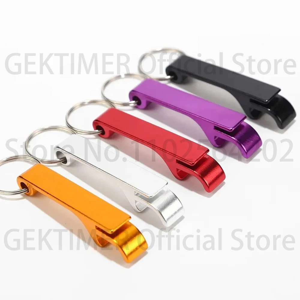 Customized Aluminium Portable Can Opener Key Chain Ring Can Opener Restaurant Promotion DIY Giveaway Logo Gifts