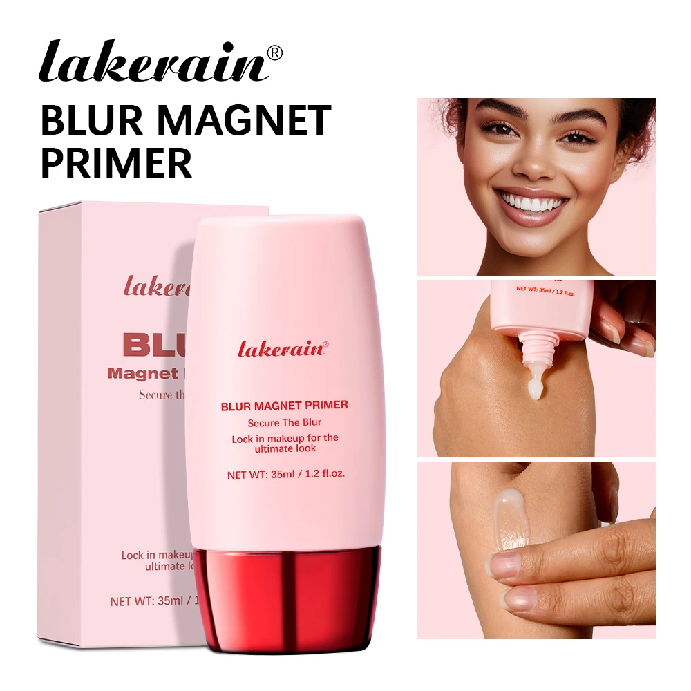 Lakerain-impreso magnético borroso, acabado mate, hidratante debajo del maquillaje, Base reafirmante de color Beige claro, Base de maquillaje cosmética suave