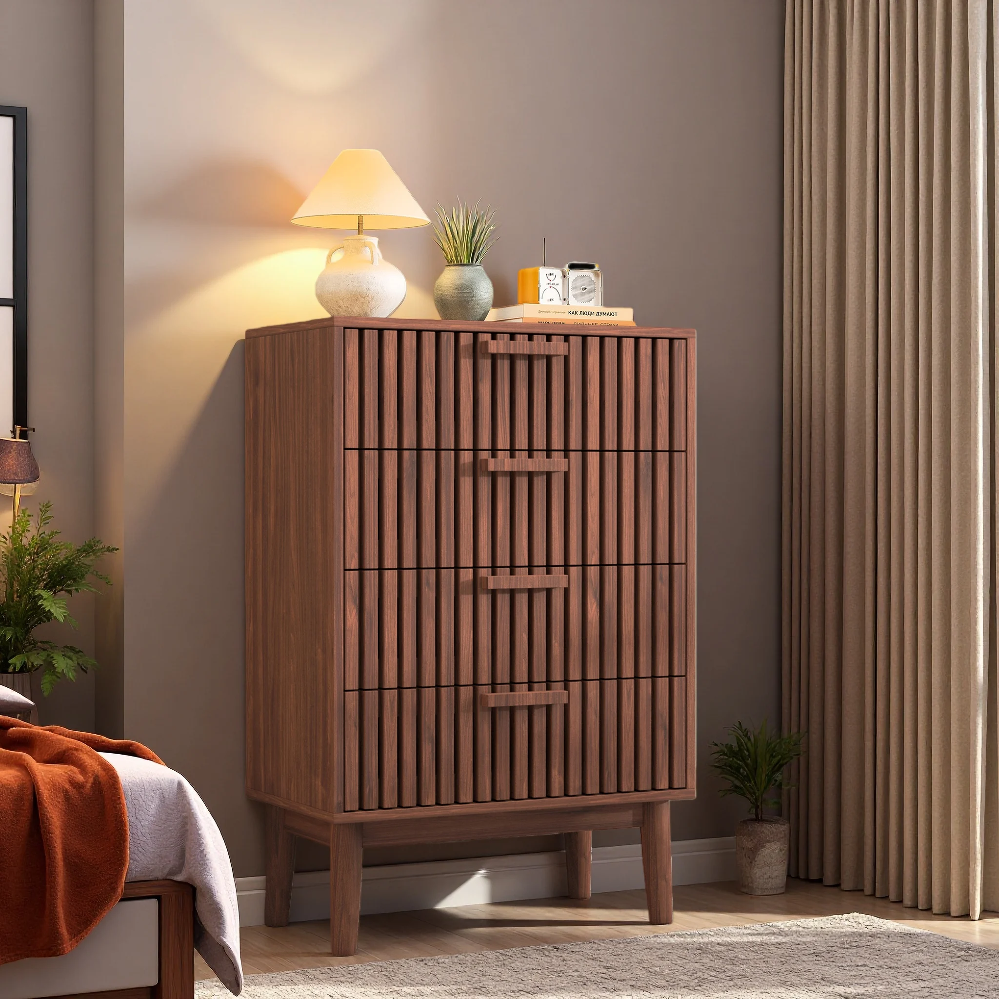 Armario de Almacenamiento Anajqaqia, Cómoda con Cajones, Mueble de Almacenamiento con Cajones, para Dormitorio, Sala de Estar, Pasillo