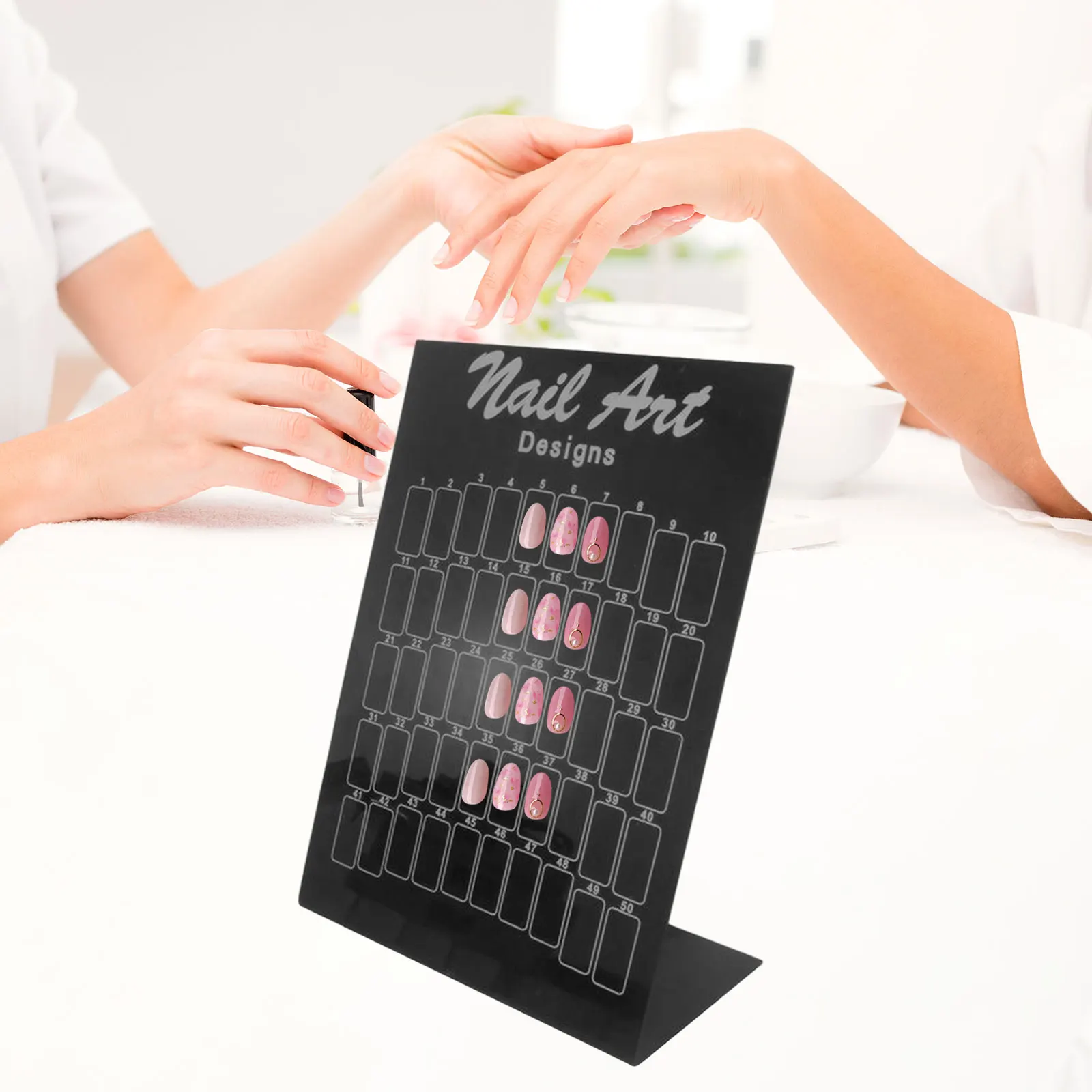 Nail Art Display Board DIY Tonen Stand Nail Art Design Display Manicure Tool Home DIY Acryl Nagel Oefenbord Nagelstandaard