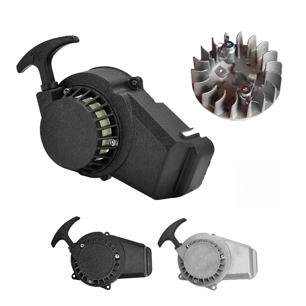 AliExpress NONE Black Pull Start+ Flywheel for 47cc 49cc 2 Stroke Mini Pocket Scooter Dirt Bike ATV Recoil Starter Puller