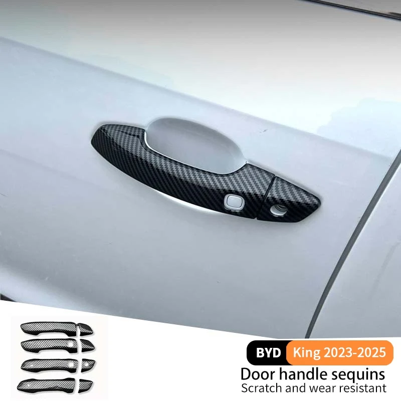 

For Byd King 2023-2025 Car Door handle Sequins ABS Waterproof Protective Shell Scratch Wear resistant Cover Exterior Accessories