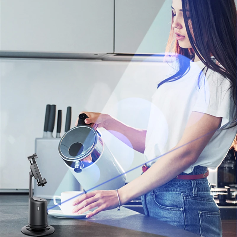 Roteta 2022 Tripod Ponsel Penstabil Gimbal Pelacak Wajah Otomatis Baru 360 Rotasi Hidup Cerdas AI Perekam Video Foto Vlog Tindak Lanjut