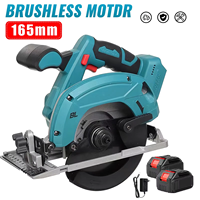 Brushless Electric Circular Saw 165mm Cordless Saw Blade Adjustable Angle Cutting Woodworking for Makita 18V Battery