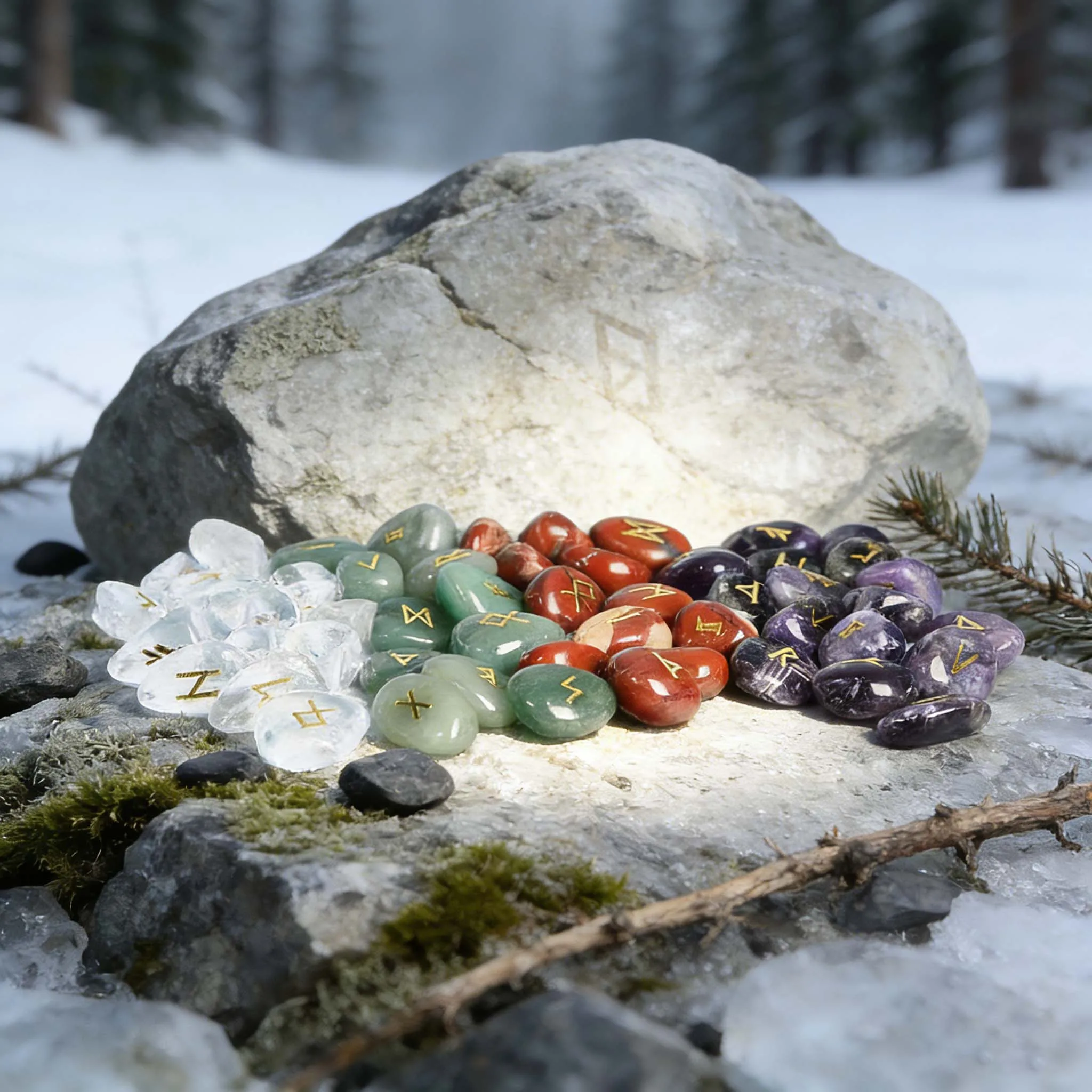 Runic Symbols Arcane Seal Ancient Collection Natural Ore Hand-Carved Energy Convergence Niche High-End