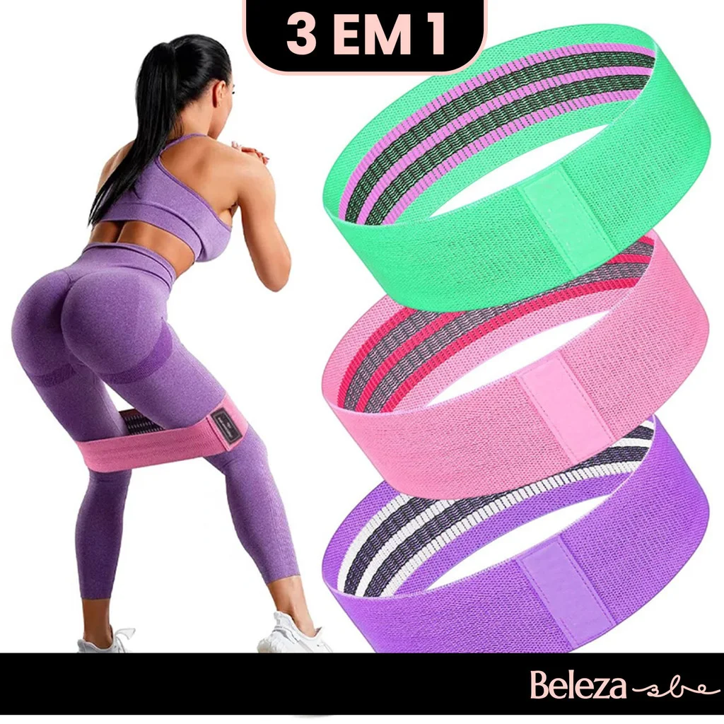 3 Kit Elastic Exercise Bands Hip Resistance Workout Home Workout Convenient Free Shipping