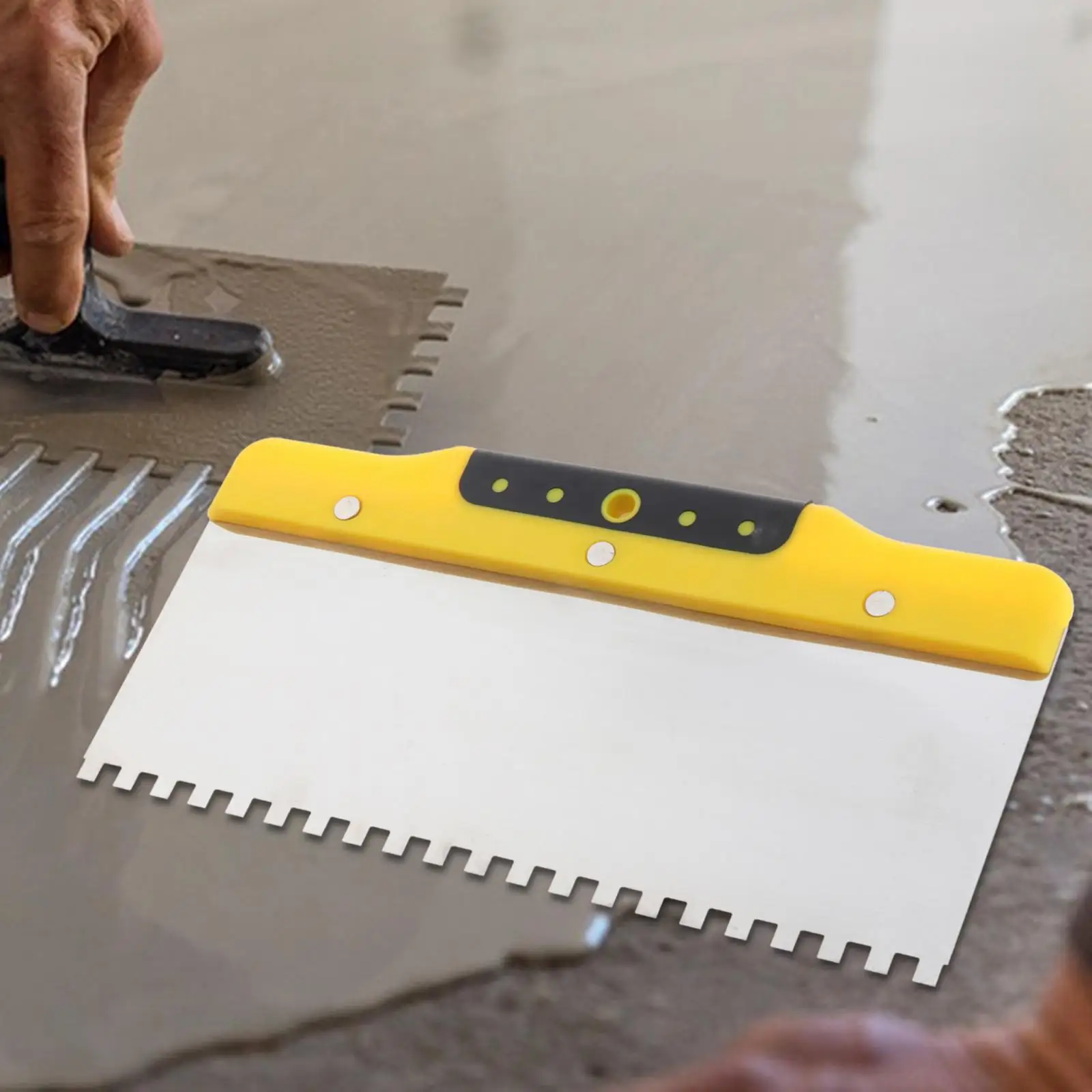 Espátula Dentada Profissional para Drywall e Gesso, para Acabamento Liso de Paredes e Tetos