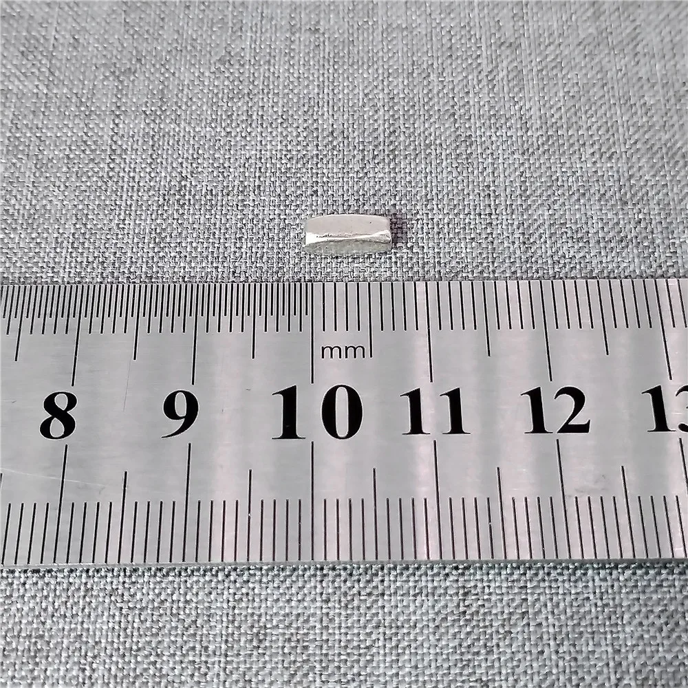 4 Pieces of 925 Sterling Silver Cuboid Tube Bead Rectangle Spacer for Bracelet 7.5x2.5mm