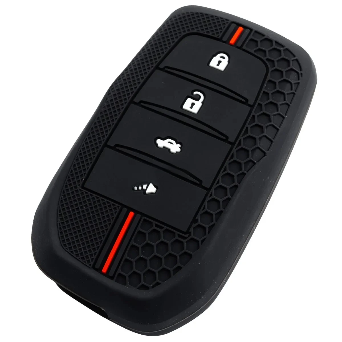 Silikonowe etui na kluczyk samochodowy do Toyoty Camry Highlander Corolla Cross Mirai Venza Tundra Tacoma Sequoia Fortuner 4 przyciski — zdjęcie 2