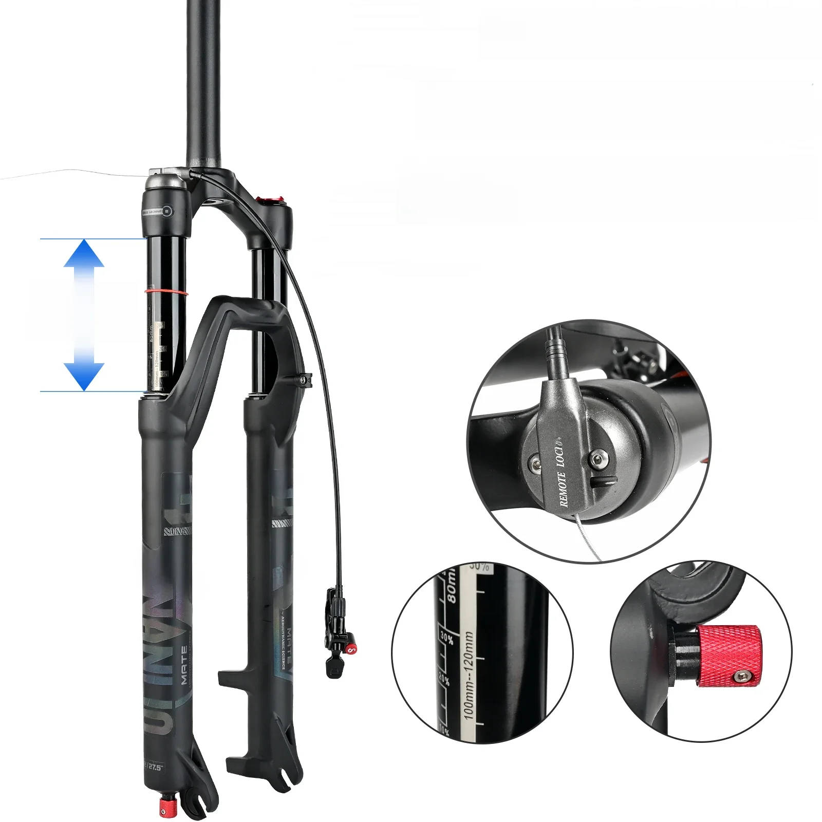 AliExpress NANLIO Bicycle Suspension Fork NanLio MATE 32MM Rebound Adjustment Mountain Bike Oil Air Forks 26/27.5/29 Inch 120/140MM Travel