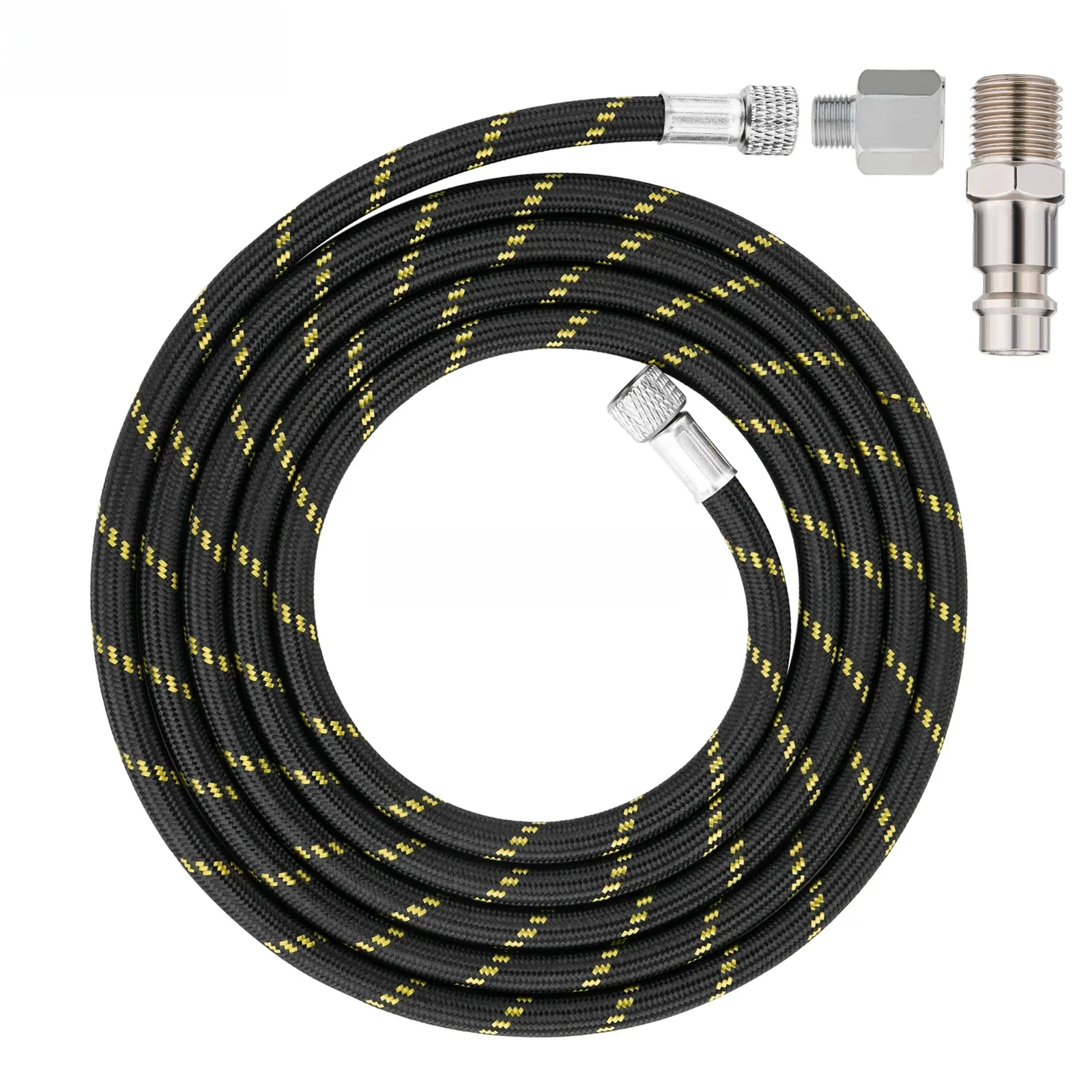 Tuyau d'aérographe tressé en Nylon professionnel, raccord 1/8 "* 1.8m(5.9 pieds), adaptateur EU US 1/8 pouces pour pompe à Air, accessoires de compresso