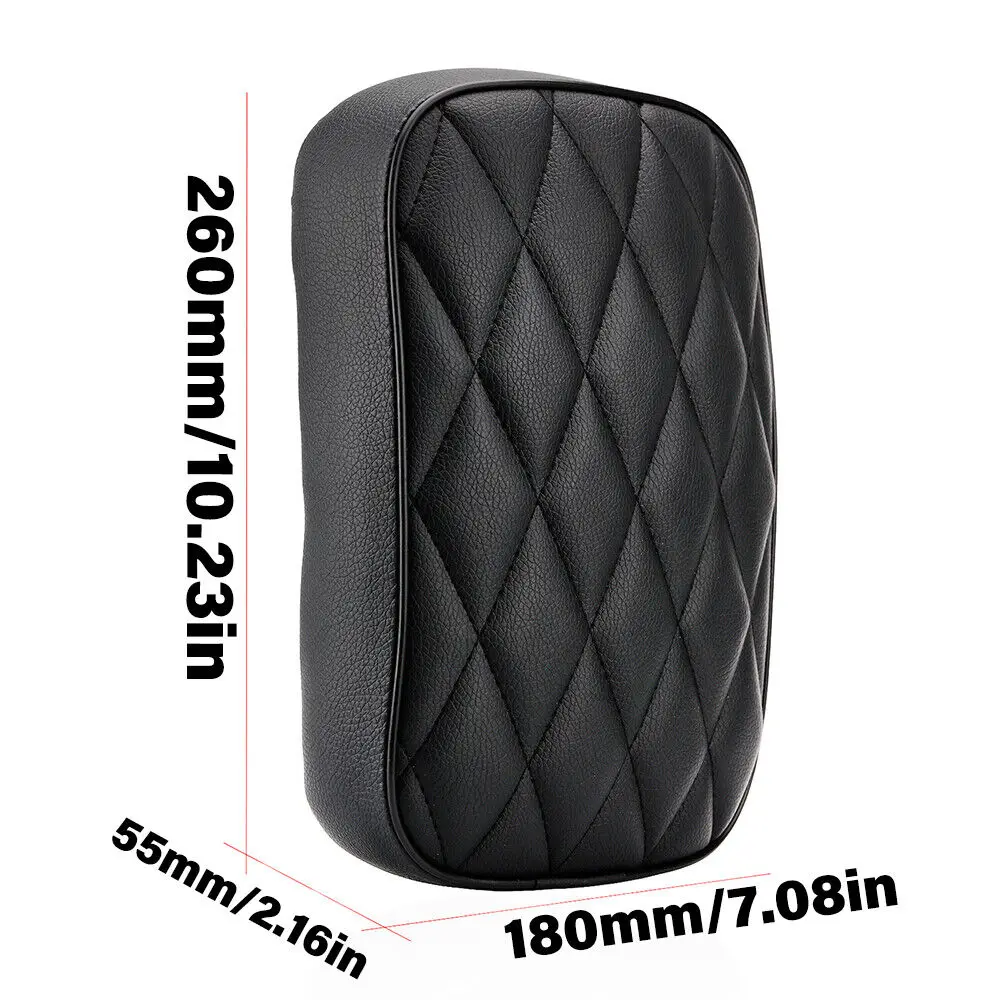 Motorcycle Rear Passenger Pillion Pad Rectangular Pillion Passenger Pad Seat 8Suction Cups For Harley 883 1200 Choppers Dyna