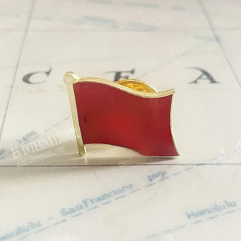 Flaga narodowa Turcji Kryształowa epoksydowa metalowa emalia Odznaka Broszka Kolekcja Pamiątki Prezenty Szpilki do klapy Akcesoria Rozmiar 1,6 * 1,9 cm — zdjęcie 2