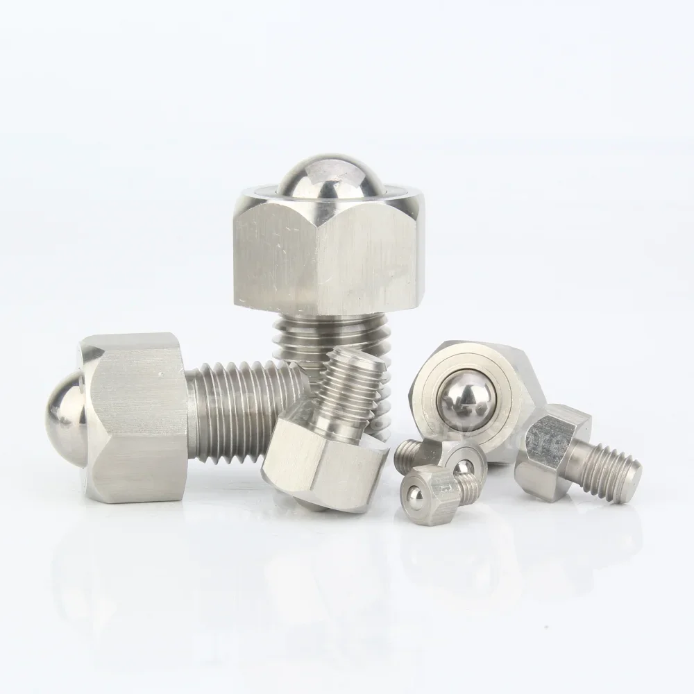 Rouleaux à billes de convoyeur à billes roulantes en acier inoxydable/POM QX312/QX313 avec filetage grossier pour le transport