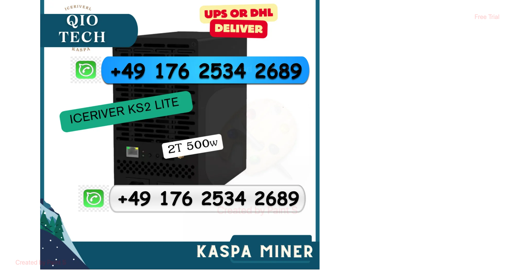 

H! КУПИТЬ 4 ПОЛУЧИ 3 БЕСПЛАТНО IceRiver KS2 LITE 2 TH/s Kaspa Miner KAS Home Miner KS2 Lite Новый