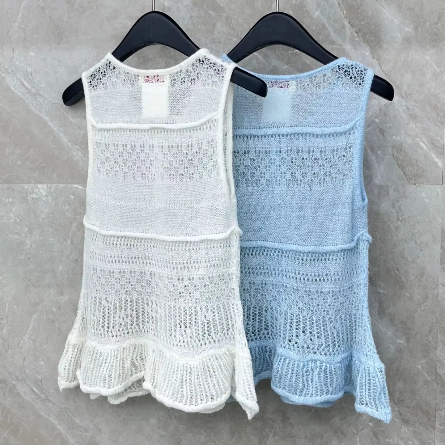 

2026 Women Clothes New Early Spring Outfit Hollow Cashmere Knitted Vest Slim Comfortable Versatile Casual Style