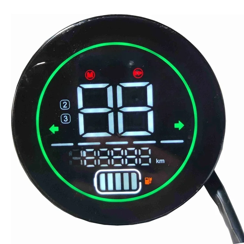 AliExpress Electric Bike Speedometer Scooter Dashboard Indicator 48V 60V 72V Lead-Acid Battery LED Instrument