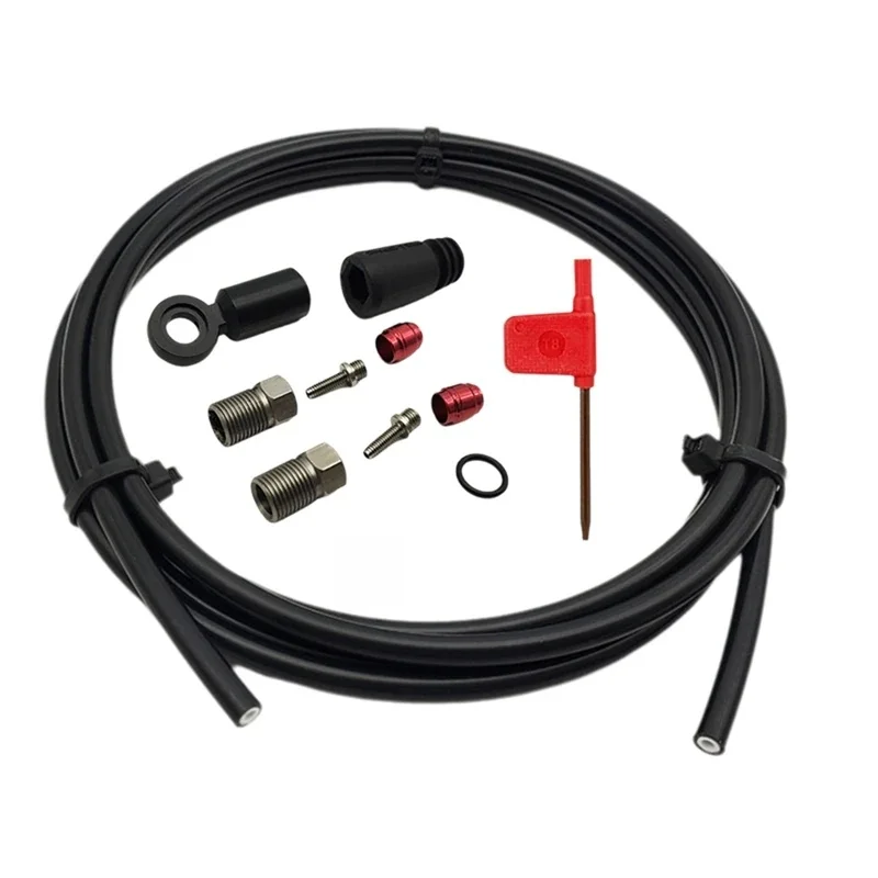 AliExpress NONE Bicycle 2 Meter Hydraulic Disc Brake Hose Kit For SRAM Flat Mount HRD Red Force Apex Bike Brake Connector Set