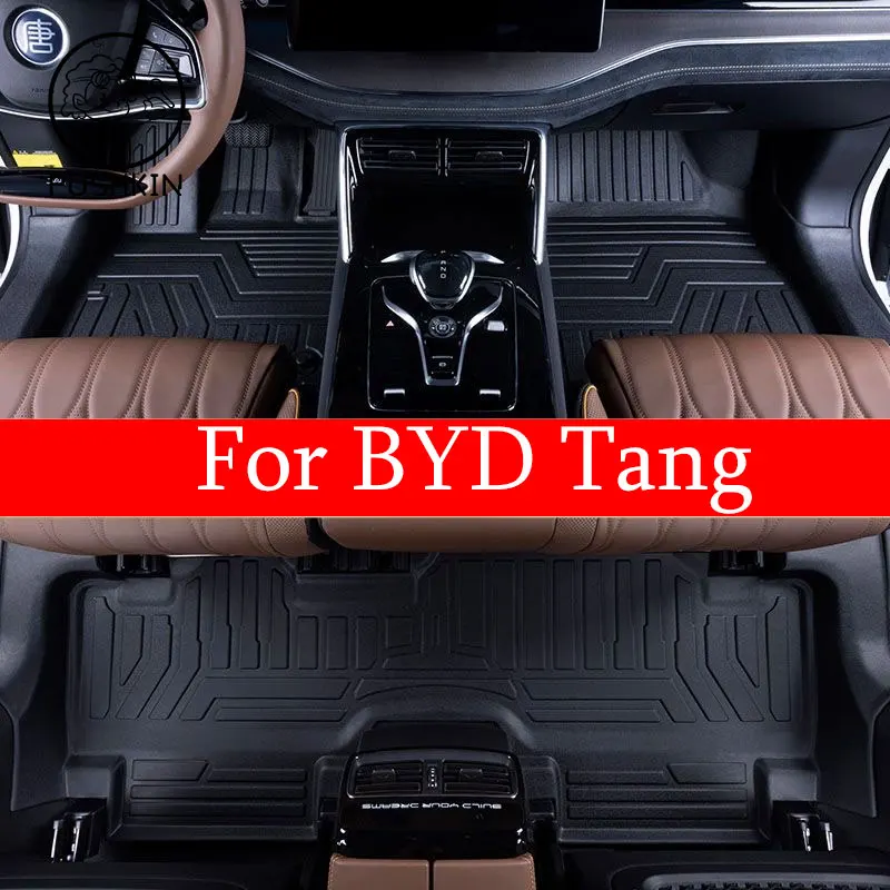 

Для BYD TANG 7 мест 2022 2023 2024 автомобильный ковер коврики BYD TANG коврик для багажника полный комплект отделка для BYD TANG водонепроницаемые напольные коврики